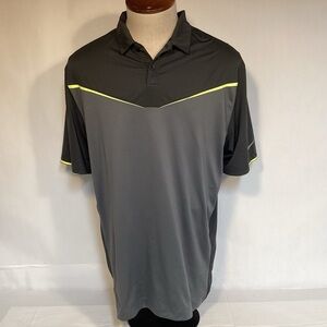Men’s Nike Golf Tour Performance Black and Gray Golf Polo shirt men’s size Large
